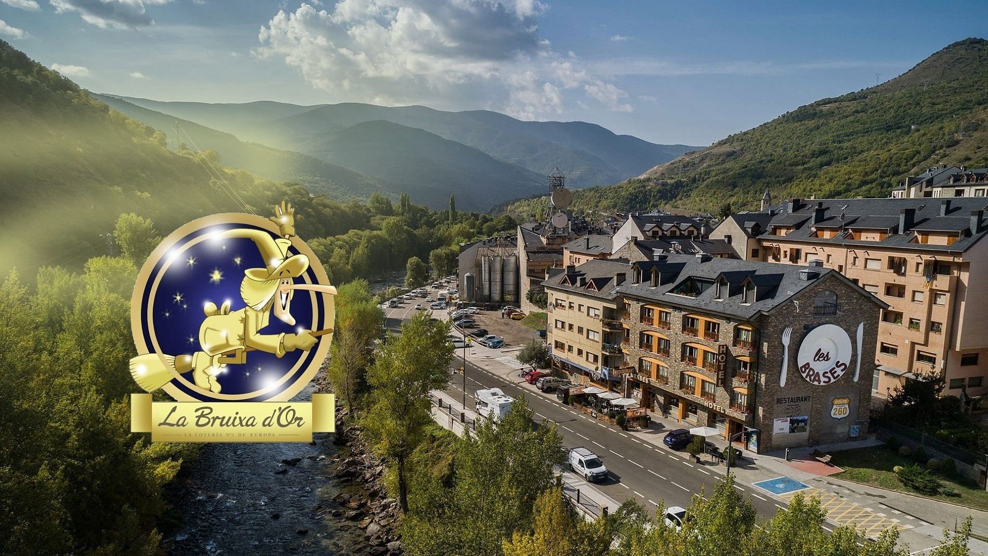 la bruja d' or se encuentra en un pueblo en las montañas