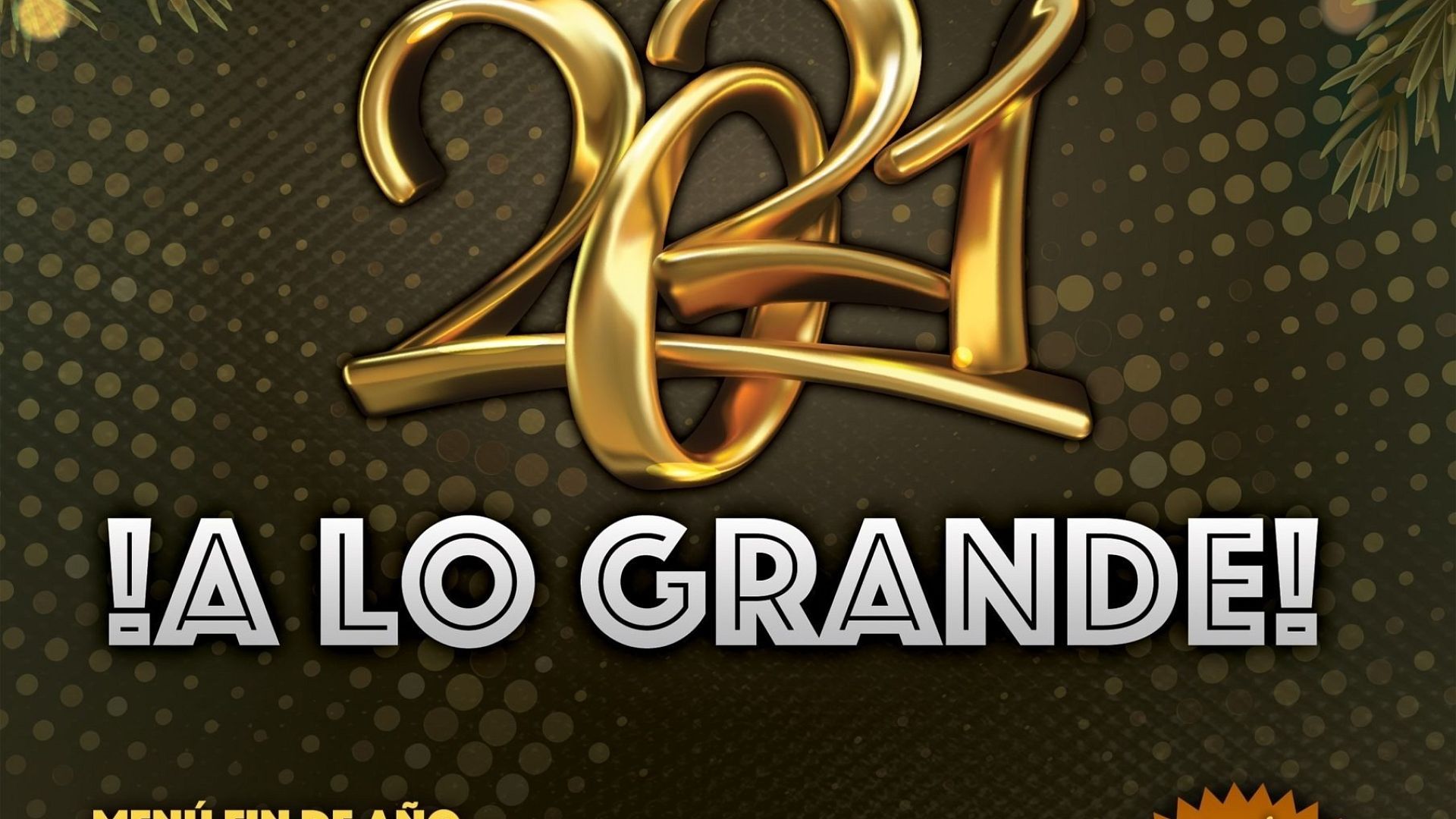 un cartel para una cena de fin de año en el hotel les brases