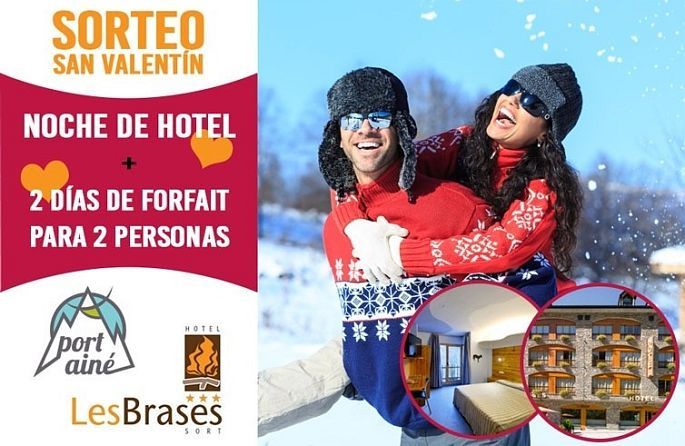 Un homme tient une femme sur ses épaules lors d'une tombola de la Saint-Valentin